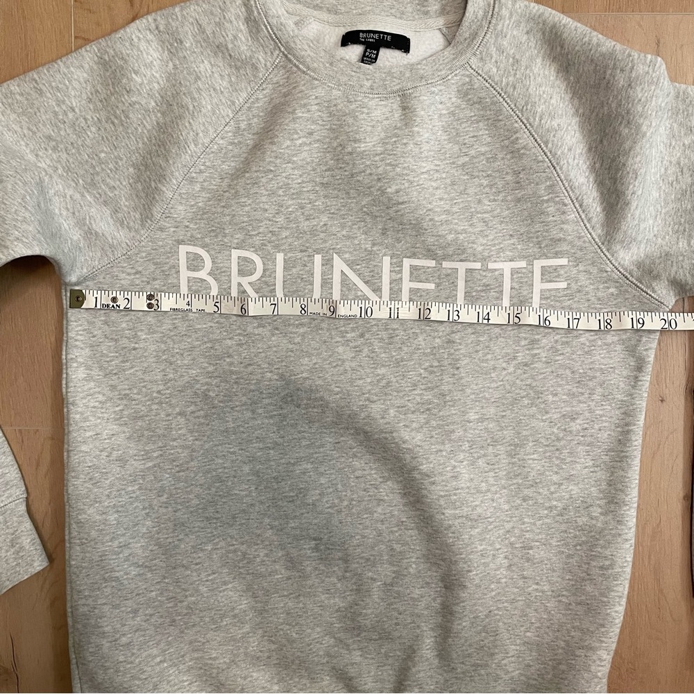 BRUNETTE THE LABEL Brunette Heather Grey Crewneck Sweatshirt - Picture 7 of 8